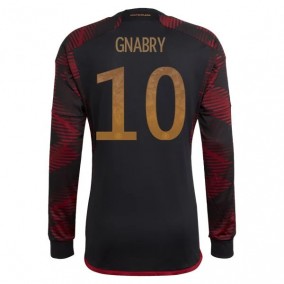 Seconda Maglia Germania Mondiali 2022 Serge Gnabry 10 Manica Lunga